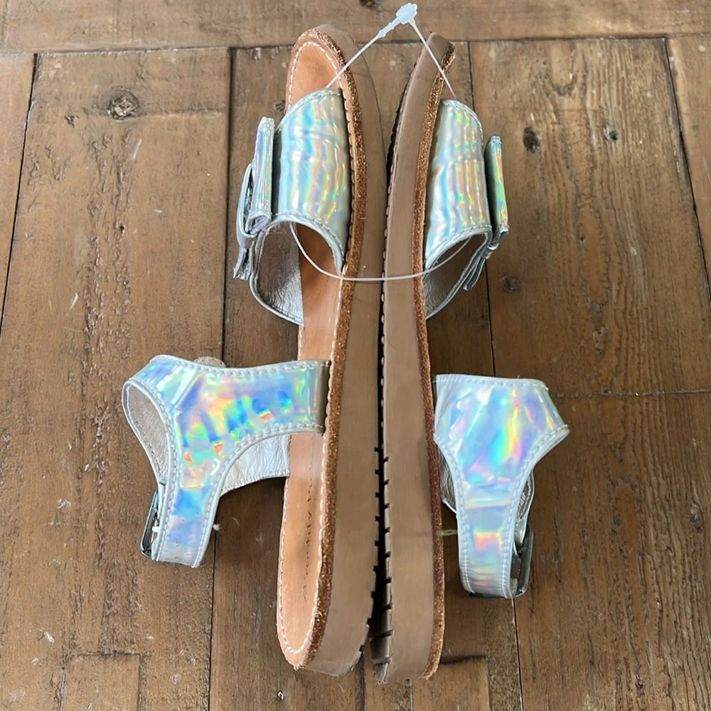 Freshly picked Holographic Sandals with Bow